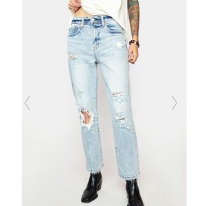 DAZE Eco Friendly straight up high rise  denim